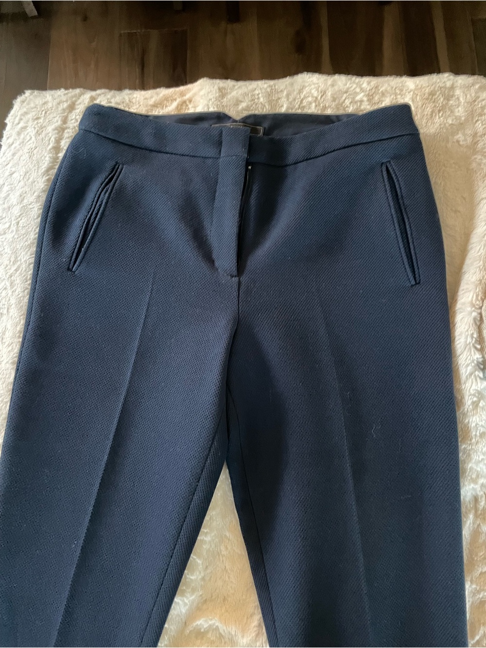 BCBGMaxAzria Men's Navy Textured Dress Pants